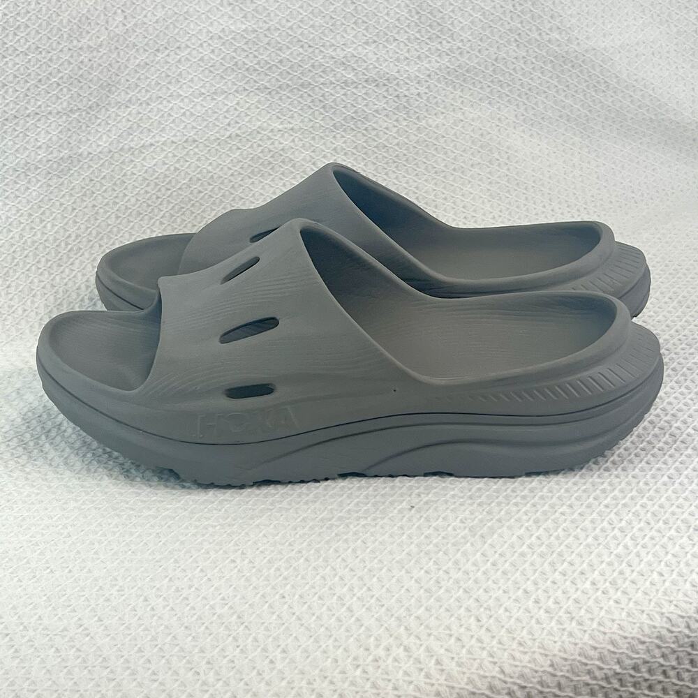 Hoka Ora Recovery Slide 3 Gray Sandals Unisex Size W8 M6 Comfort Slides - Picture 3 of 10